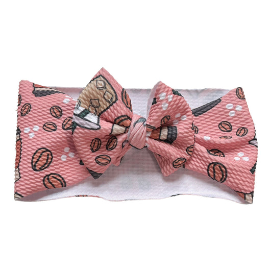 Coffee Baby Headwrap Bow