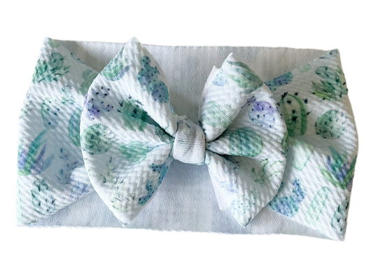 Pastel Cactus Headwrap Bow