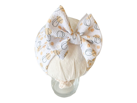 Doodle Bumble Bees Headwrap Bow