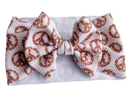 Peace Sign Headwrap Bow
