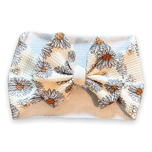 Dainty Daisy Headwrap Bow