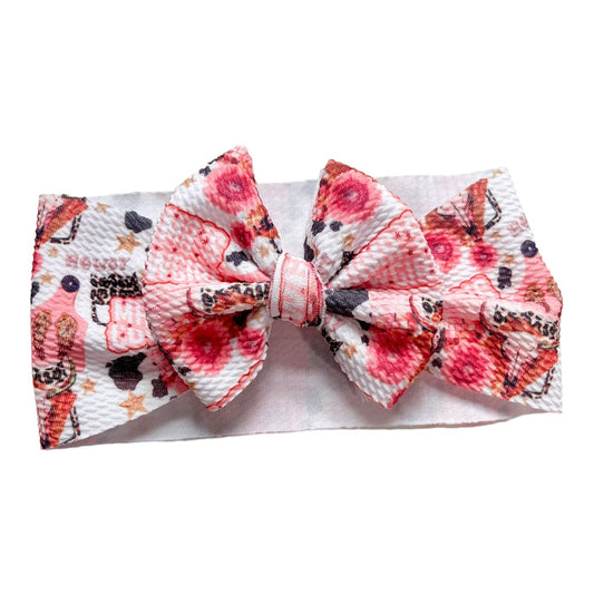 Mama's Cowgirl Western Brushstroke Headwrap Bow