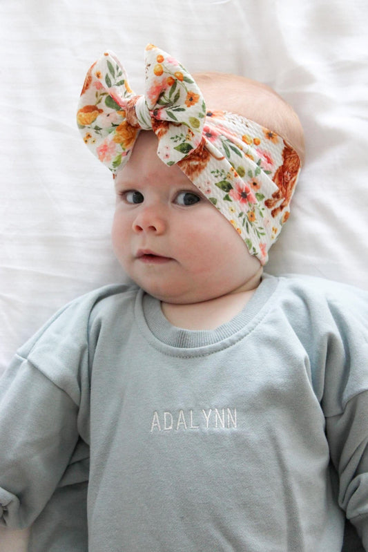 Highland Cow Headwrap Bow