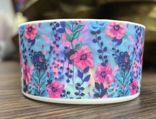 Summer Flowers Silicone Boot Bumper Sleeve for tumblers