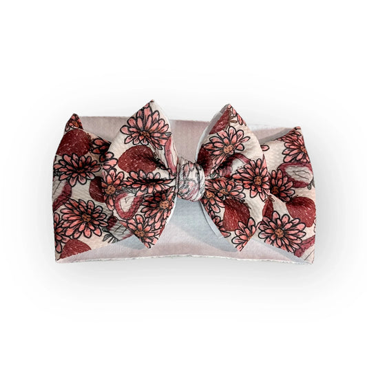 Strawberry Headwrap Bow