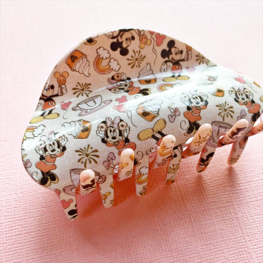 Mouse Rainbow & Snacks Claw Clip