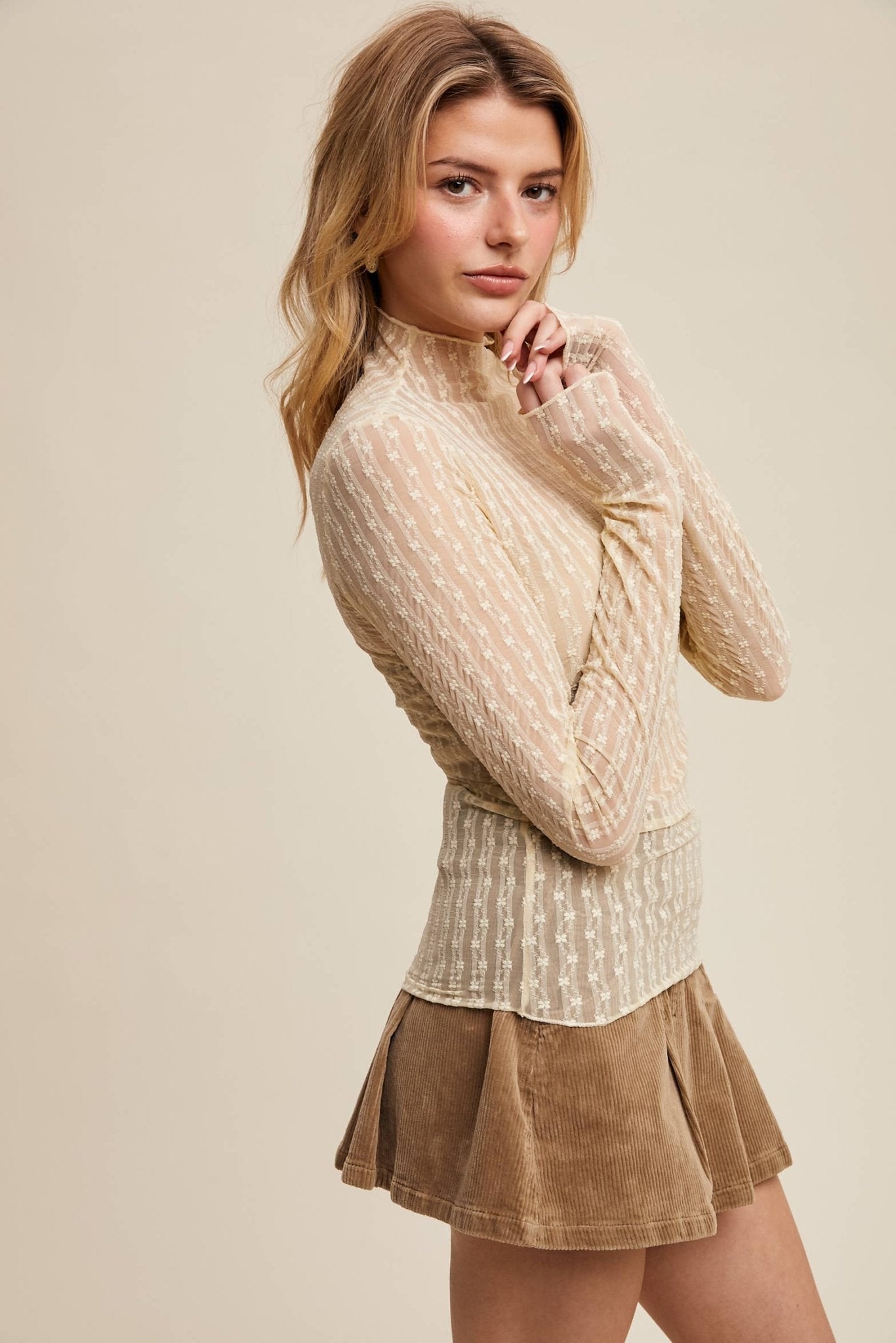 Lace Long-Sleeve Top