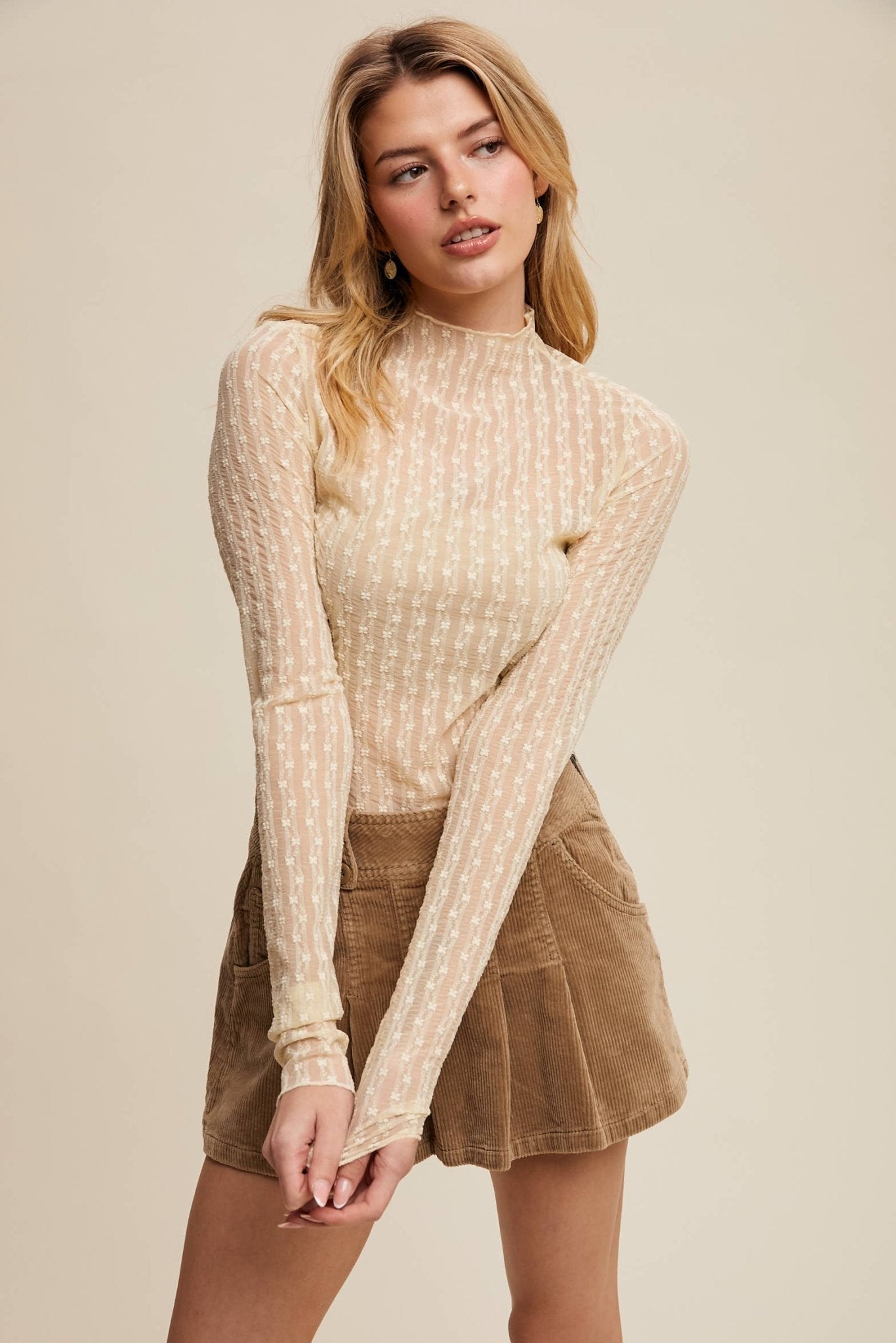 Lace Long-Sleeve Top