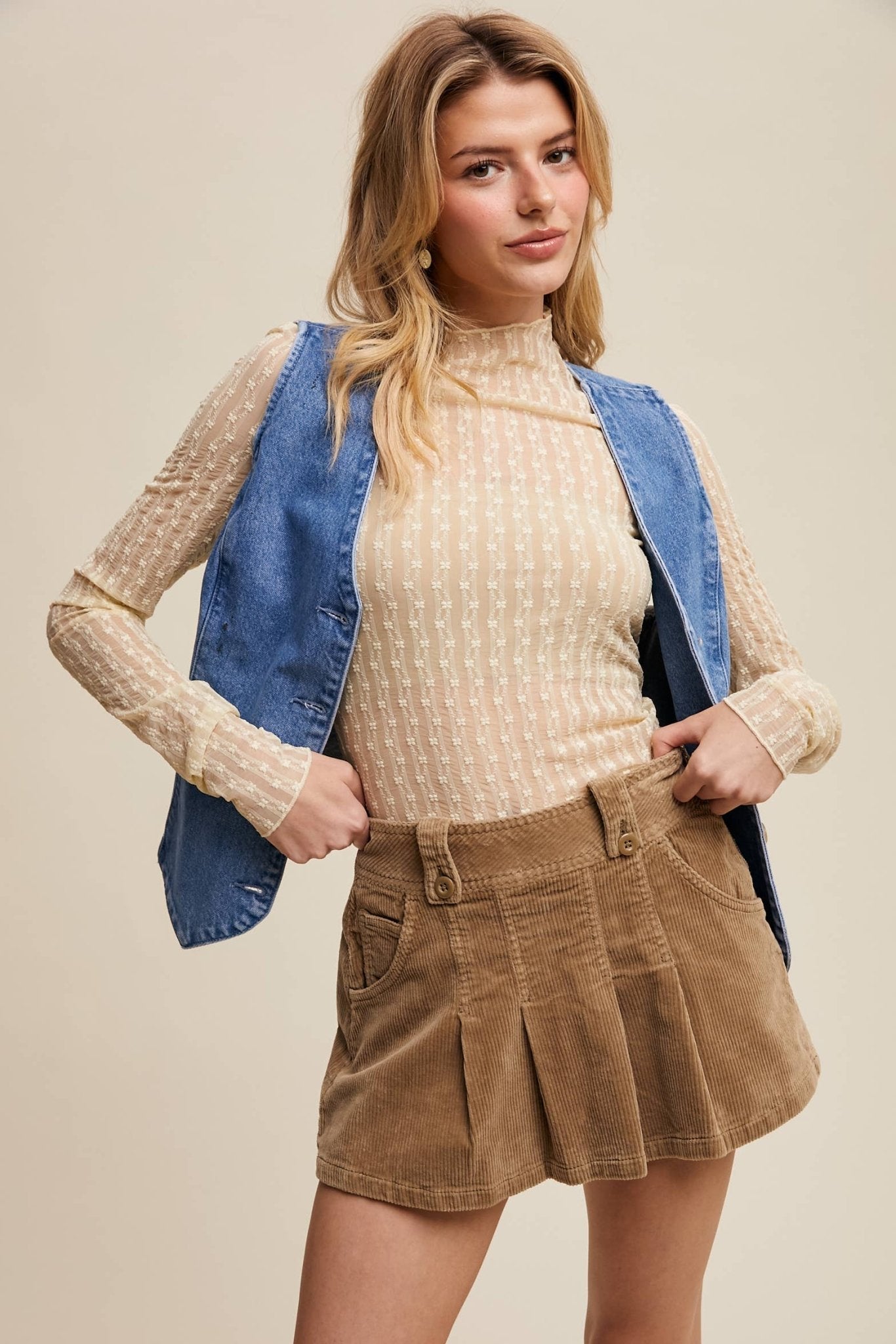 Lace Long-Sleeve Top