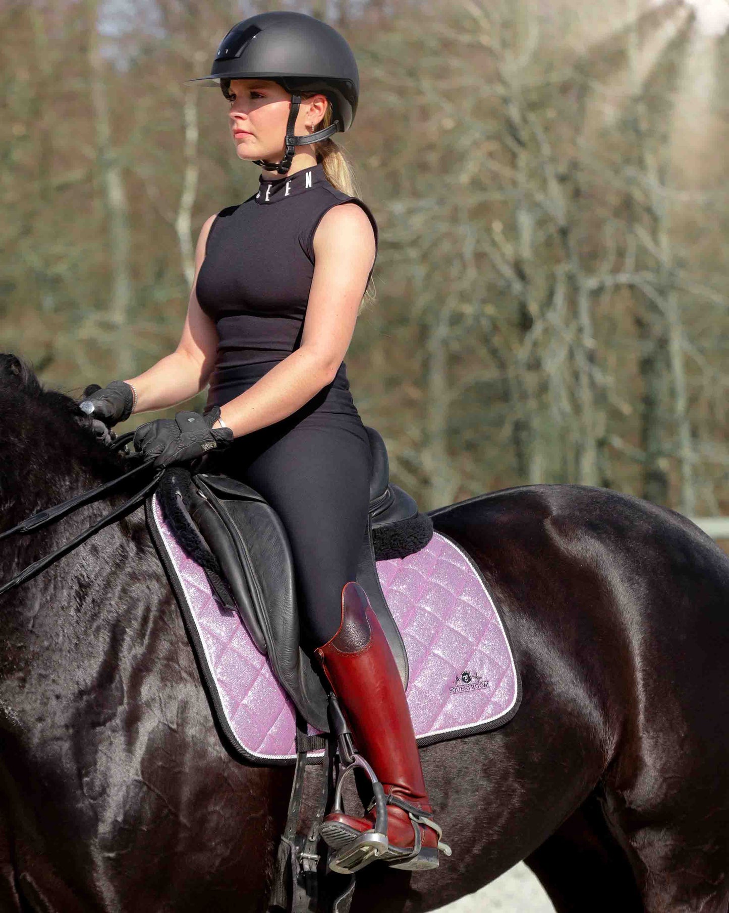 Lavender Saddle Pad Set