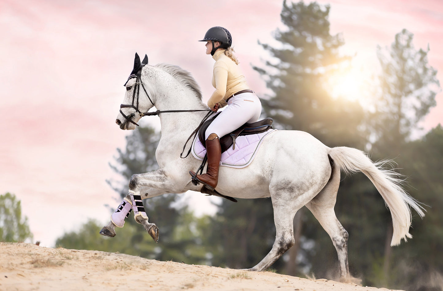 Frosted Lilac Saddle Pad Set