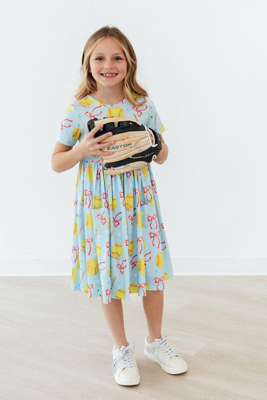 Softball Sweetie S/S Pocket Twirl Dress