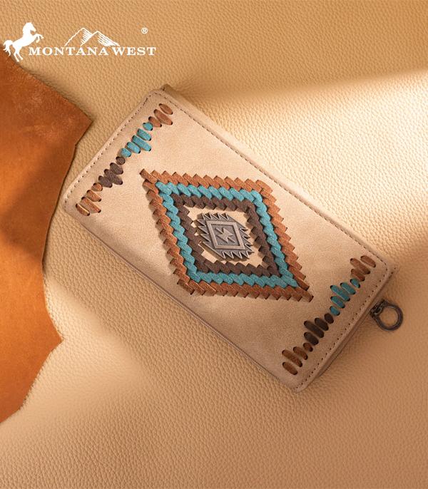 Montana West Aztec Wallet - Tan