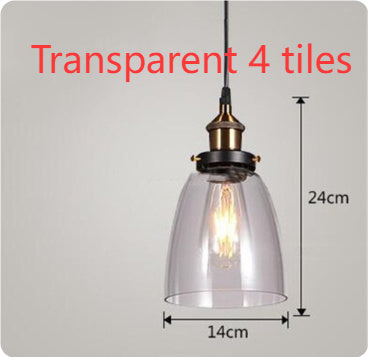 Nordic Industrial Home Bedroom Glass Chandelier