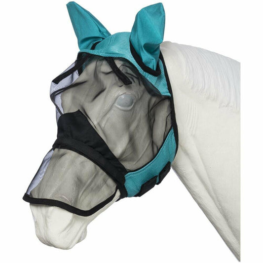 Tough1 Deluxe Comfort Mesh Nose Fly Mask – Breathable, Secure Protection for Eyes, Ears & Nose