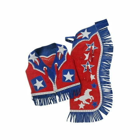 Tough-1 Western Chaps Kids Vest Set Barrel Horse Star Adjustable 63-2762