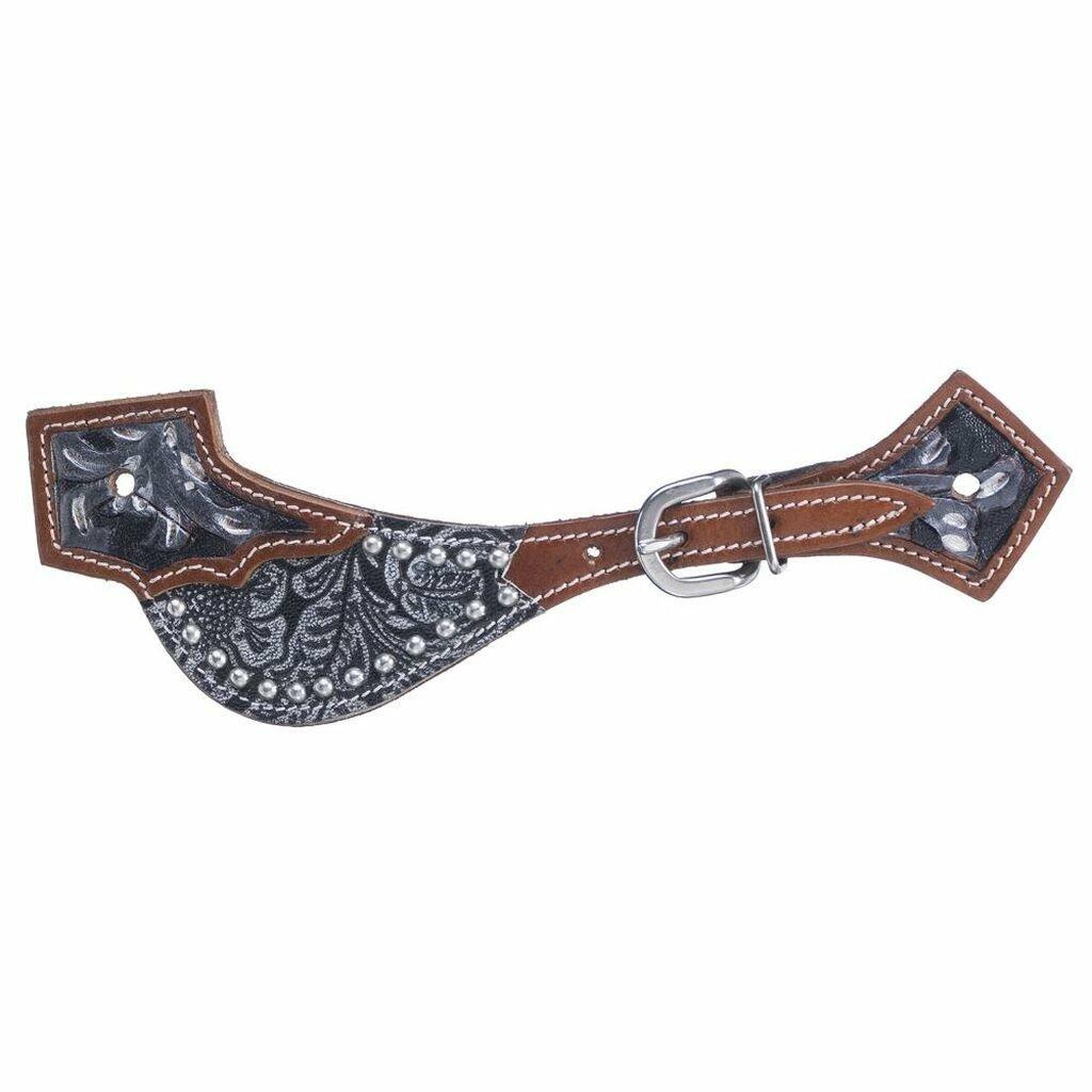 Silver Royal Jameson Ladies Spur Straps Black