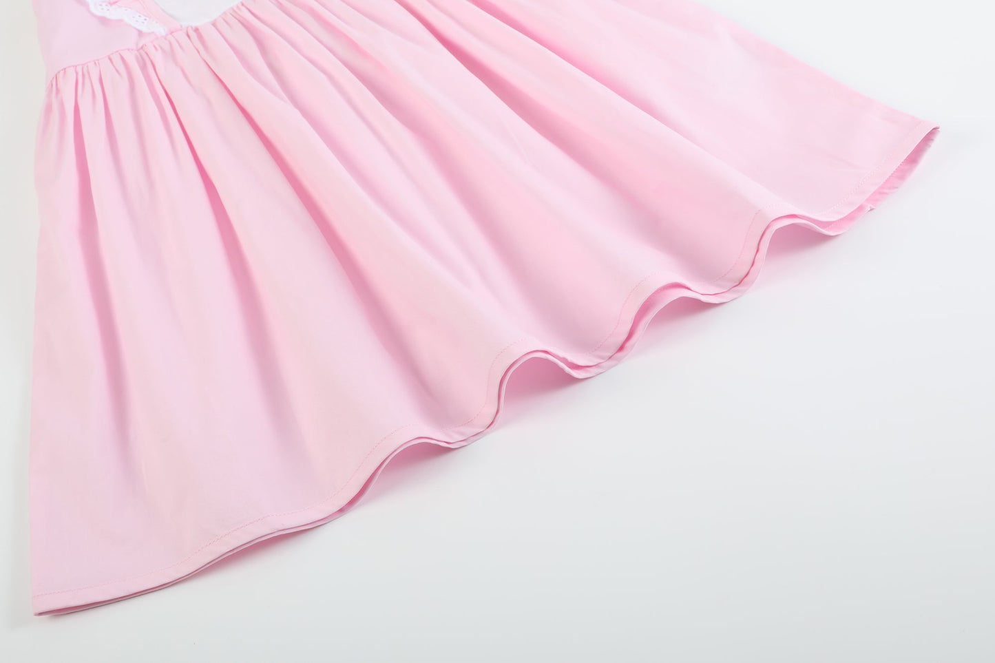 Pink Bunny Ruffle Shoulder Dress