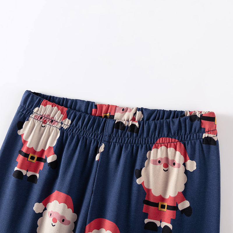 Baby Kids Christmas Cartoon Pattern Long Sleeves Casual Pajamas Clothing Set