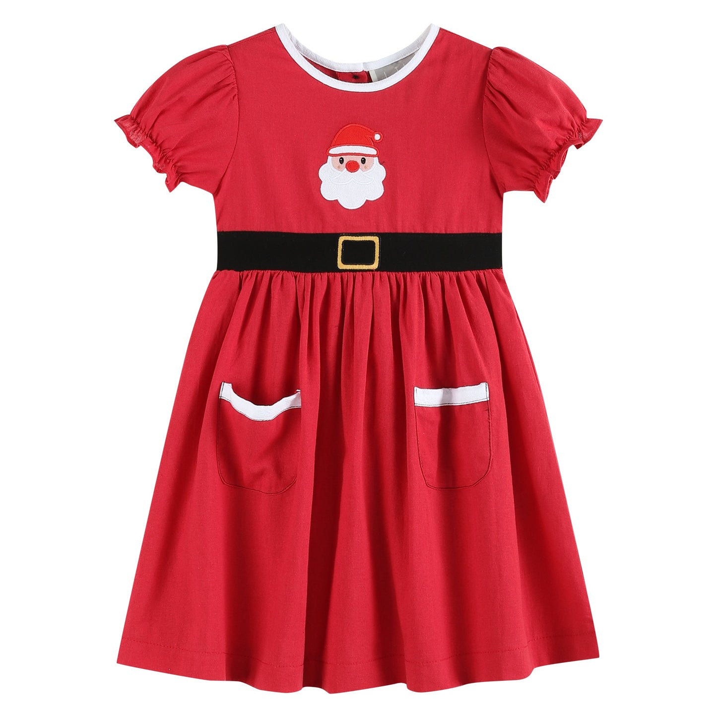 Red Santa Dress with Black Sash