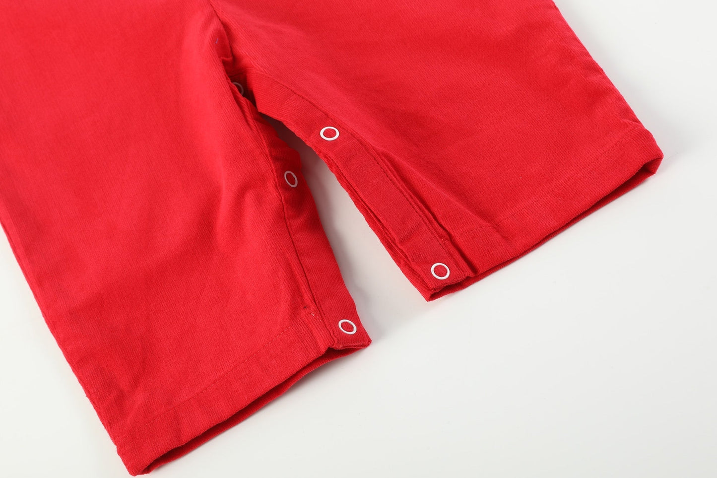 Red Velvet Christmas Smocked Overalls