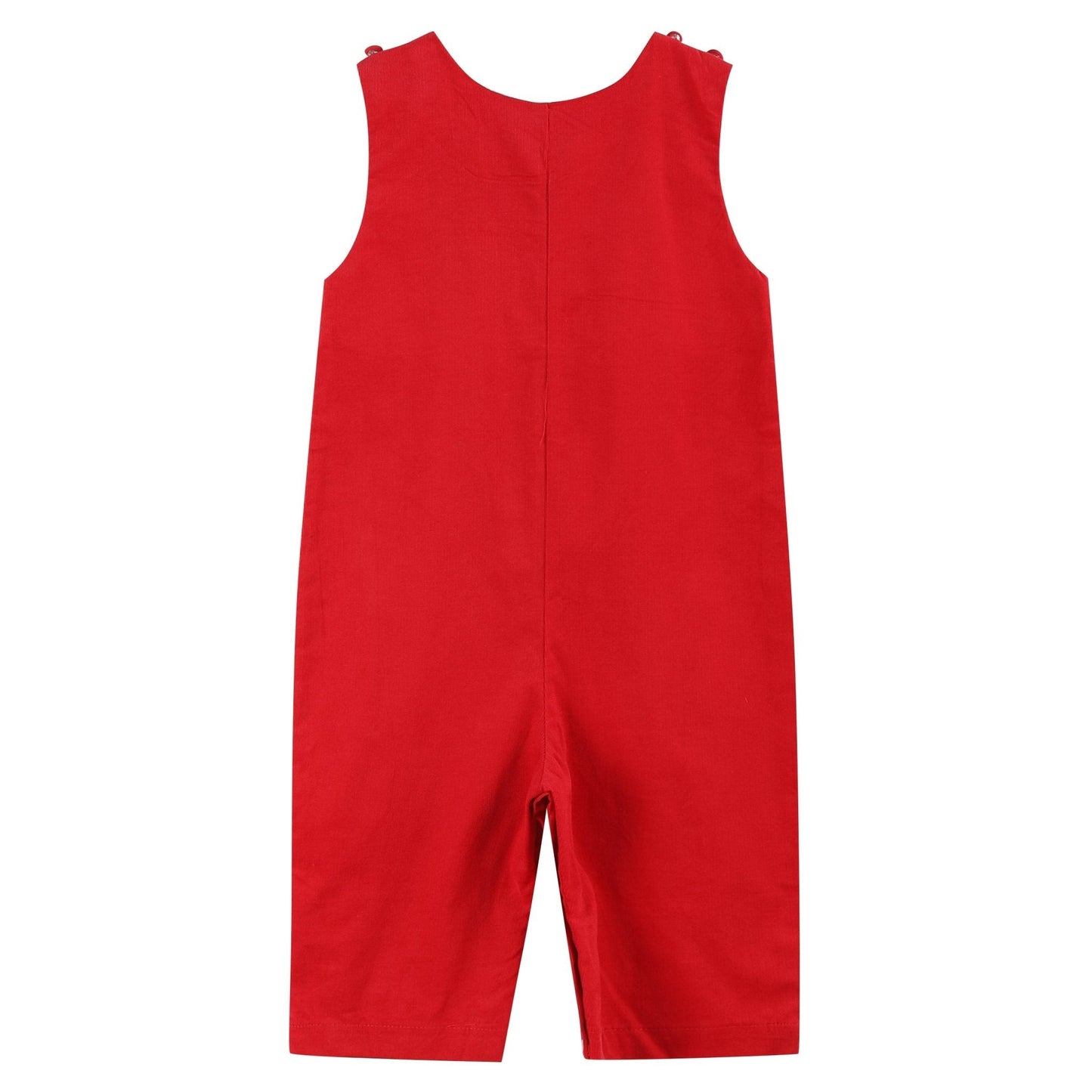 Red Velvet Christmas Smocked Overalls