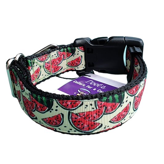 Watermelon Green Nylon Dog Collar MD, LG, XL, Leash