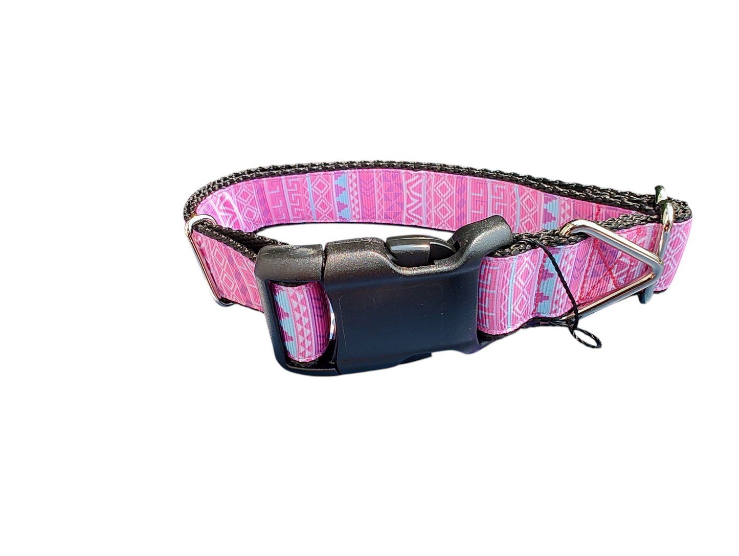 Pink Patterns Nylon Dog Collar