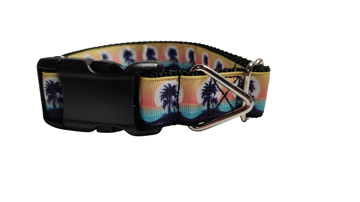 Tropical Sunsets Nylon Dog Collar