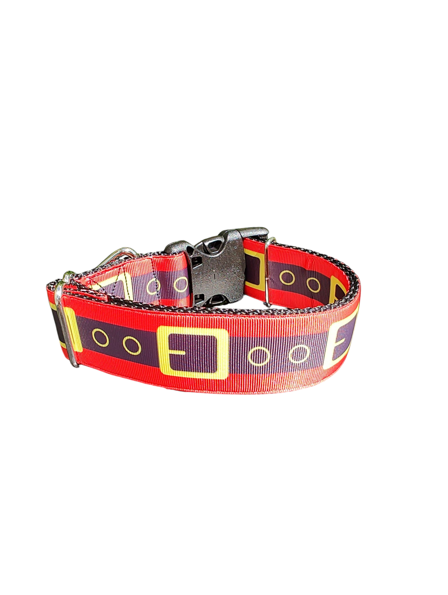 1.5" Wide Santa's Belt Nylon Dog Collar
