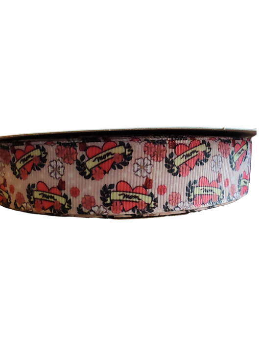 Mom Tattoo Nylon Dog Collar
