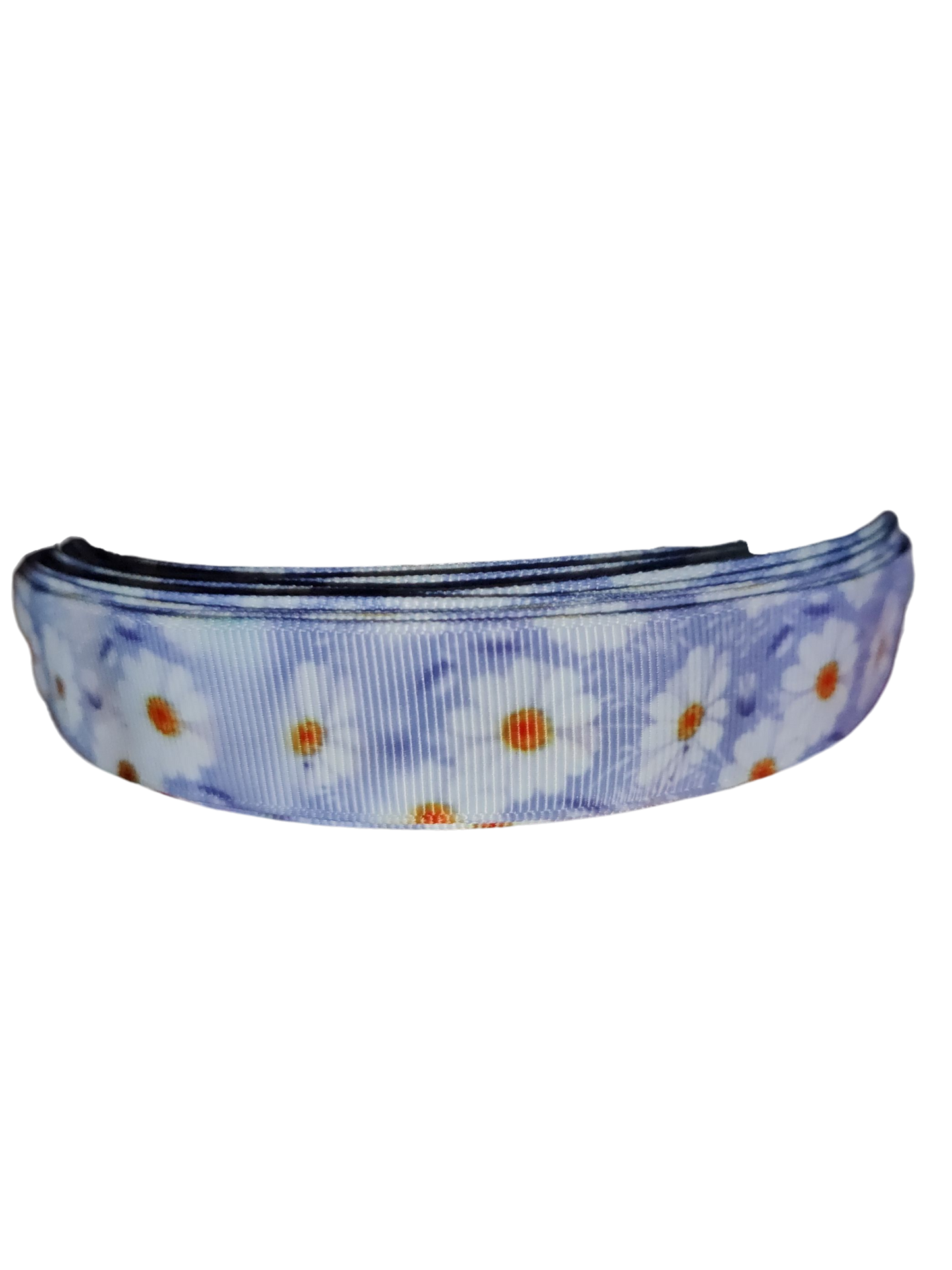 White Flowers Nylon Dog Collar