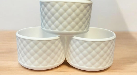 White Diamond Silicone Boot for Tumblers