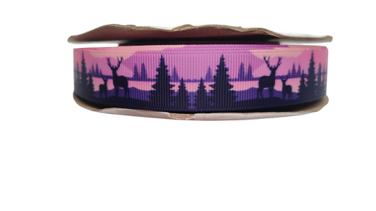 Deer in Nature Nylon Dog Collar