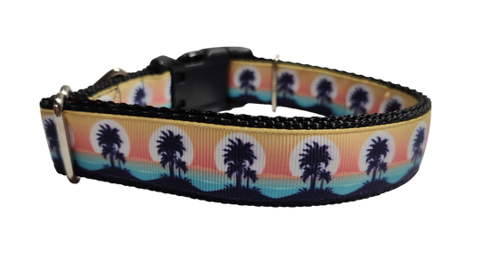 Tropical Sunsets Nylon Dog Collar