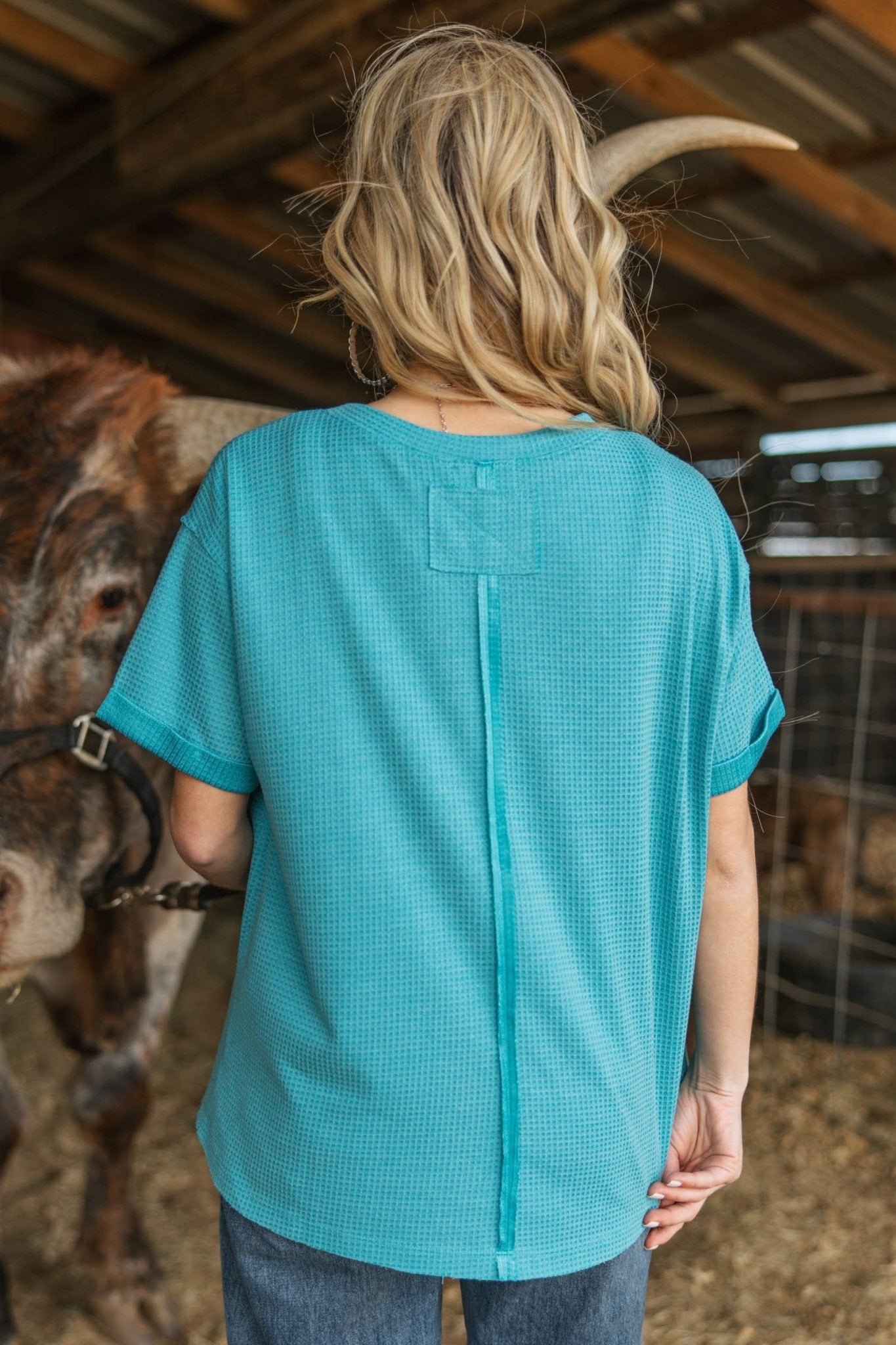 Santa Anna Short Sleeved Textured Top - 5 colors available