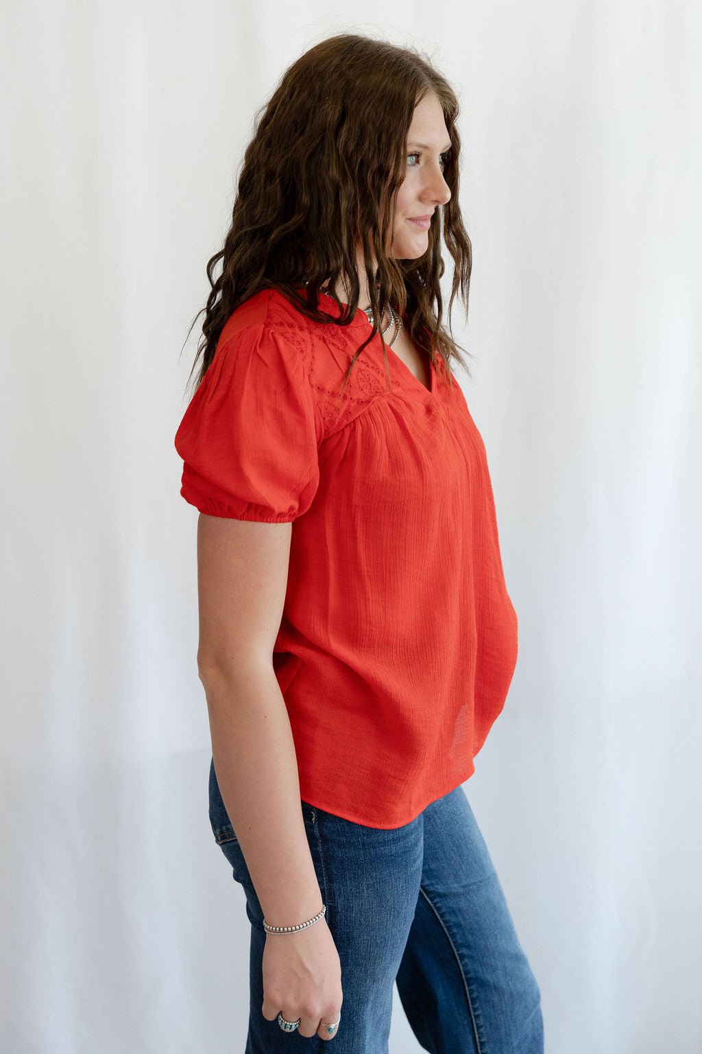 Scarlette Eyelet Puff Sleeve Top