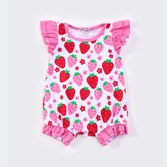 Strawberry Patch Baby Romper