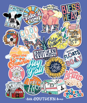 Talk Southern Decals - Adult T-Shirt - Southernology
