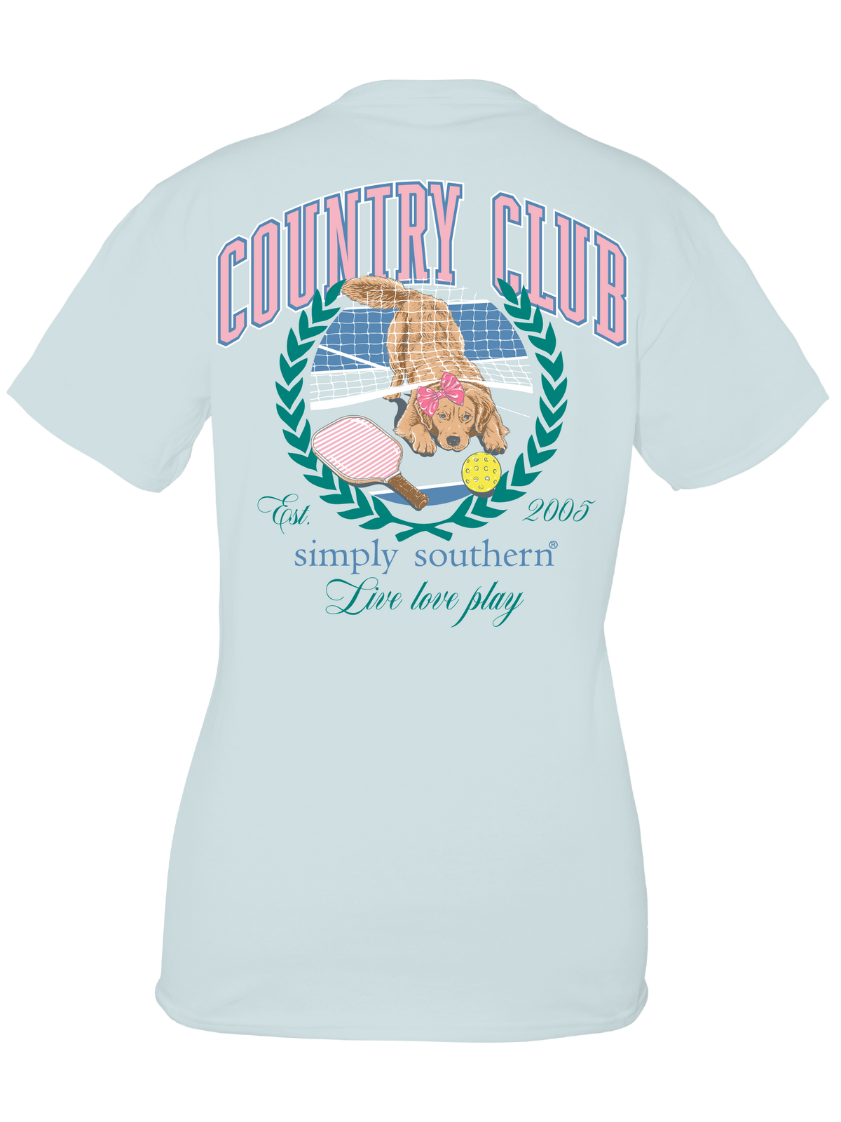 Club - Country Club - Pickle Ball - Live Love Play - SS - S24 - Adult T-Shirt