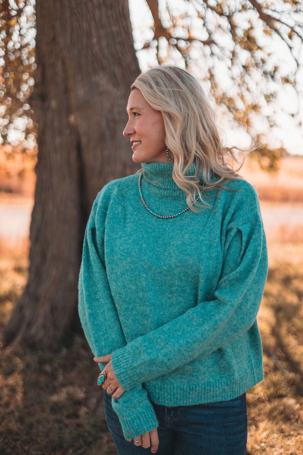 Turtleneck Long Sleeve Sweater - small remaining