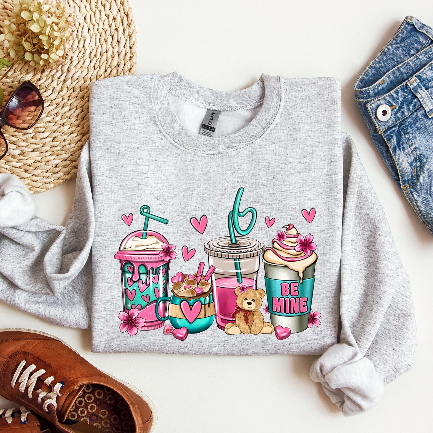Valentine's Coffee Lover, Pink, Sweatshirt, Valentine's Day