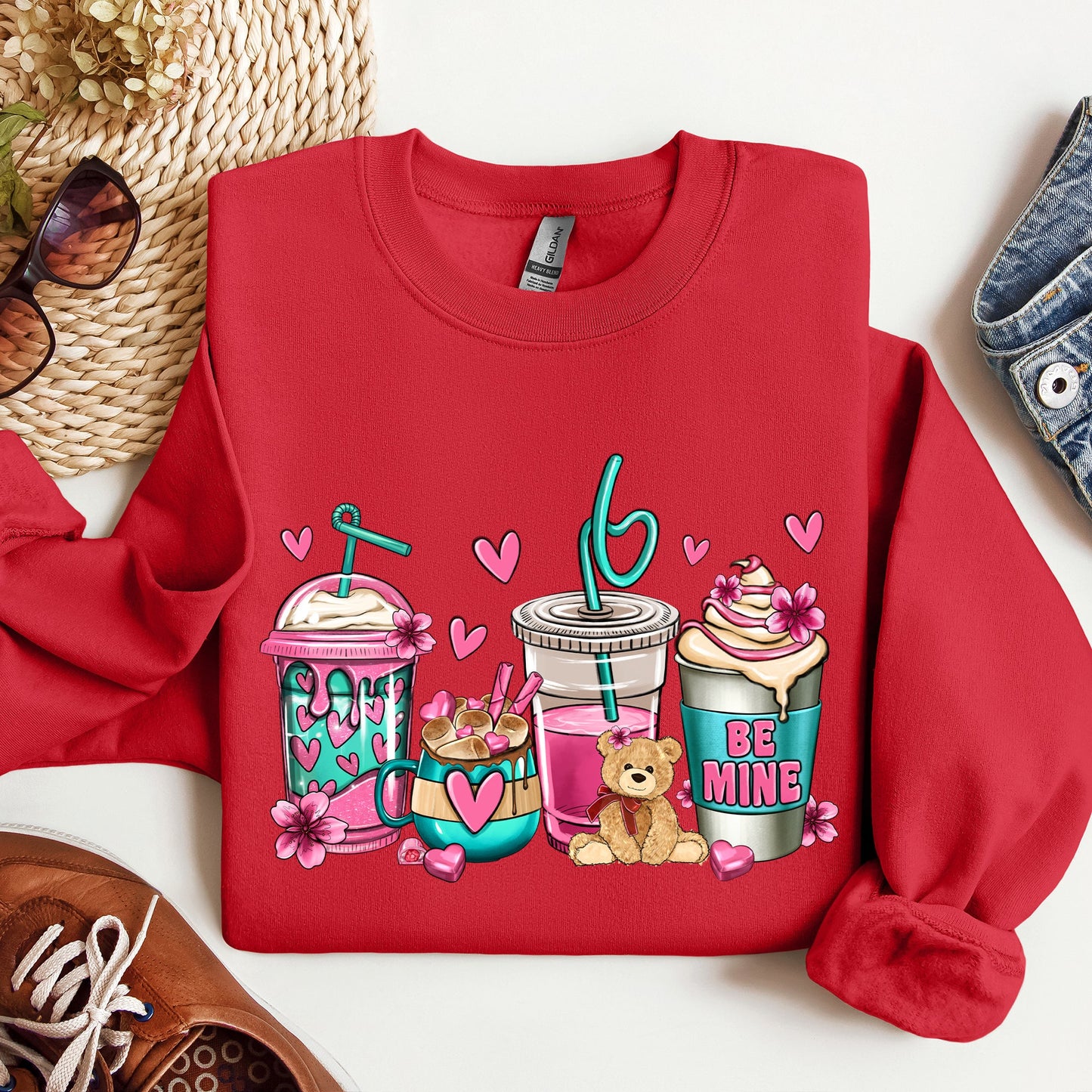 Valentine's Coffee Lover, Pink, Sweatshirt, Valentine's Day