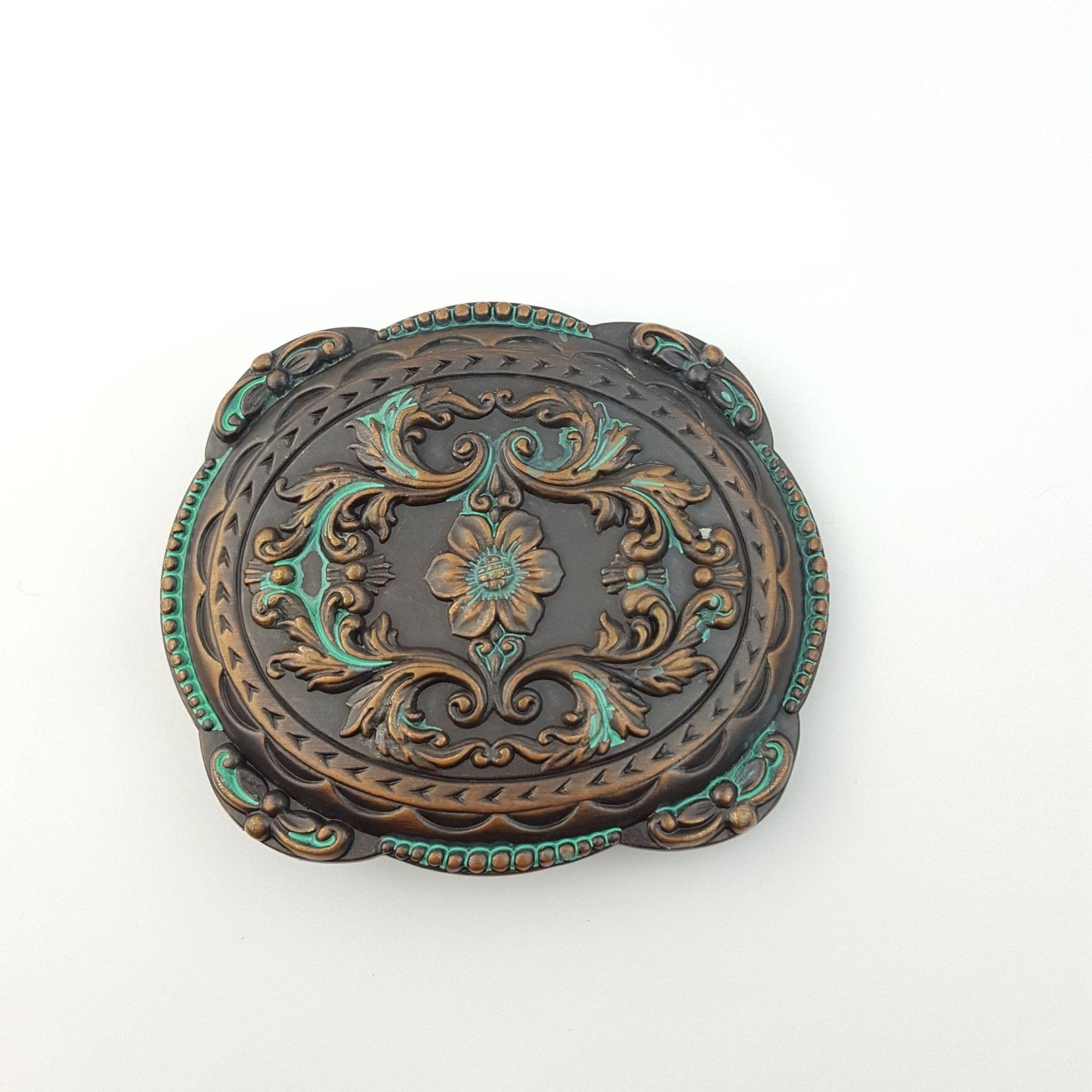 Vintage Brass Floral Buckle