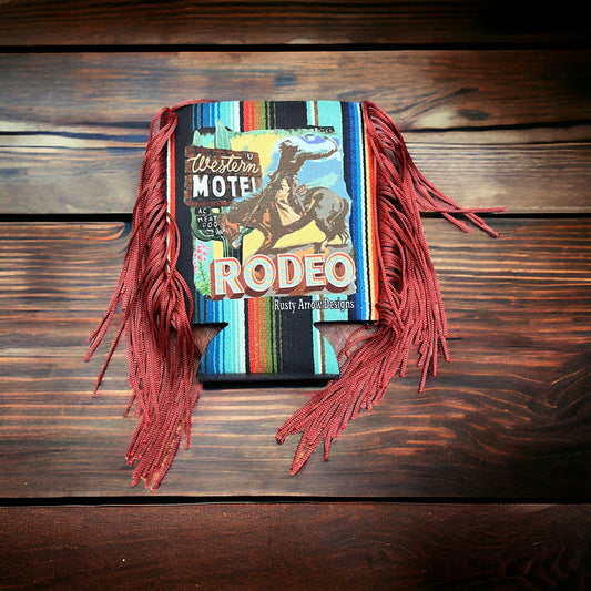 Western Motel Rodeo Fringe Koozie
