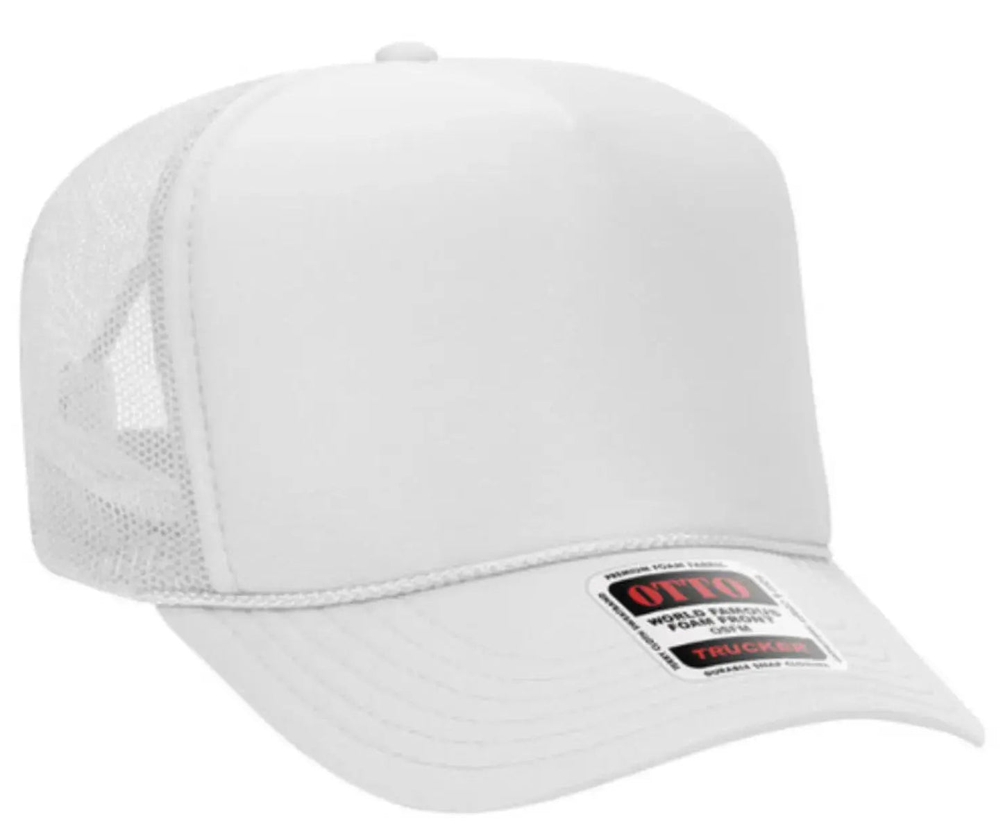 Just A Mom Out Here Trying Not To Raise Assholes Adult Otto Foam Trucker Hat
