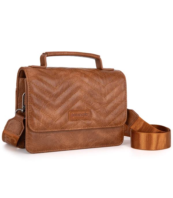 Wrangler 3PCs Set Mini Top Handle Crossbody Set - Saddle