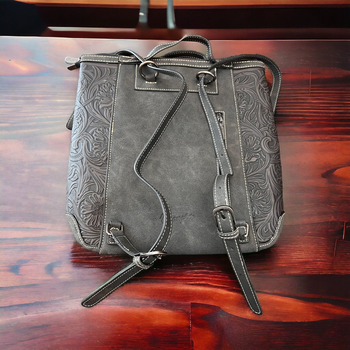 Wrangler Black and White Hair on Hide Backpack